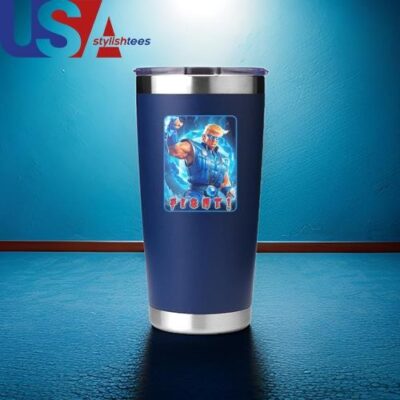 Trump Fight Style Mortal Kombat Mug, Tumbler Tumbler 20oz Black