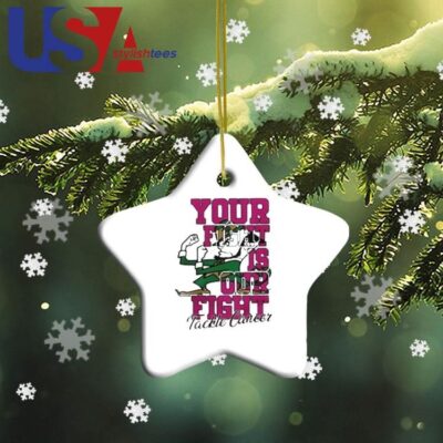 Notre Dame Fighting Irish Your Fight Is Our FIght Tackle Cancer 2024 Ornament Ornament Star