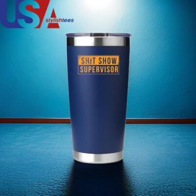 Shit Show Supervisor Mug, Tumbler Tumbler 20oz Black