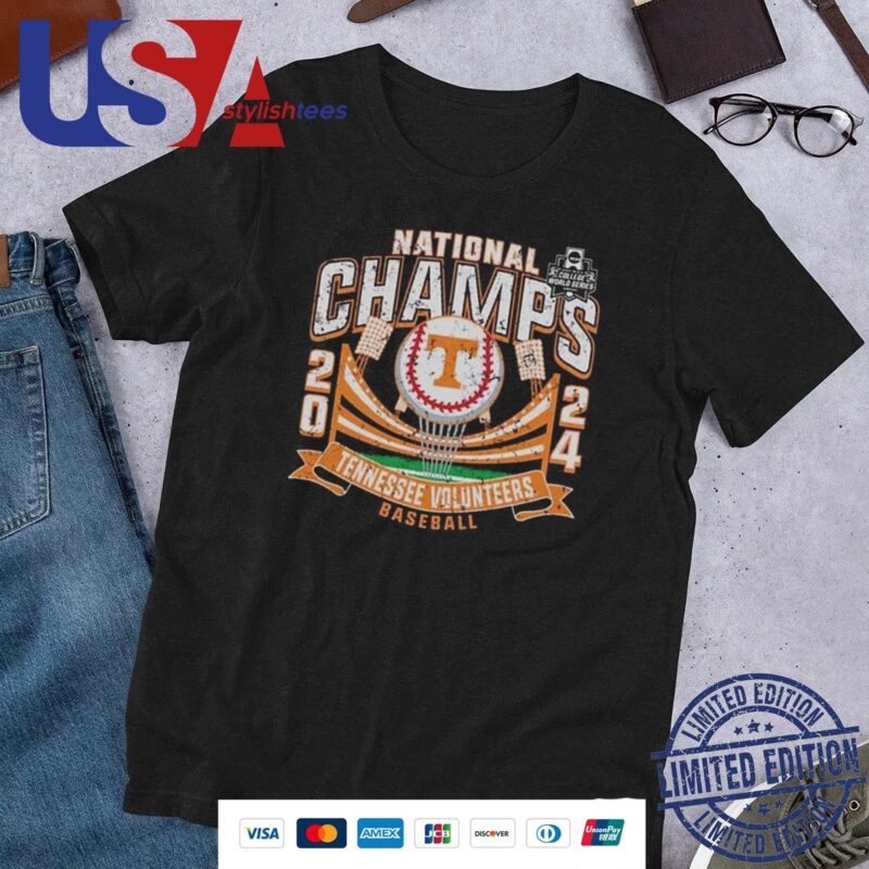 Tennessee Volunteers Baseball 2024 College World Series Ninety Feet National Champs Shirt