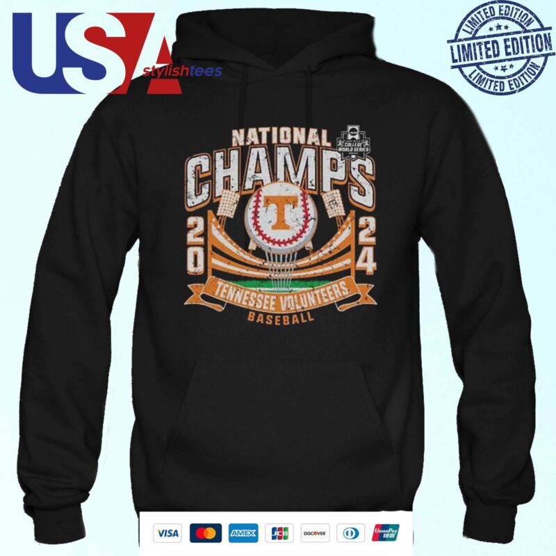 Tennessee Volunteers Baseball 2024 College World Series Ninety Feet National Champs Hoodie