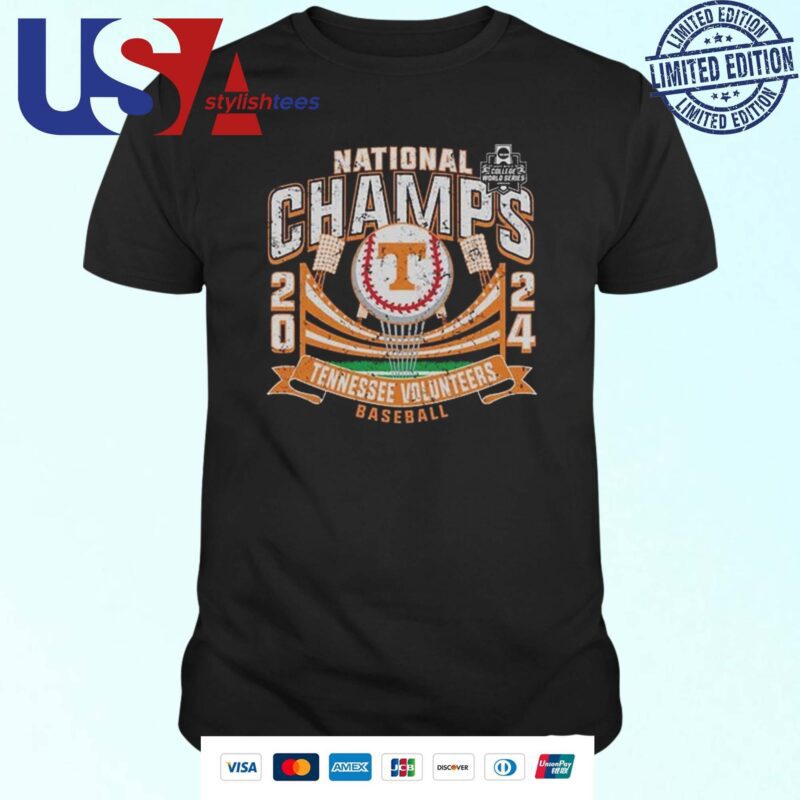 Tennessee Volunteers Baseball 2024 College World Series Ninety Feet National Champs T-shirt
