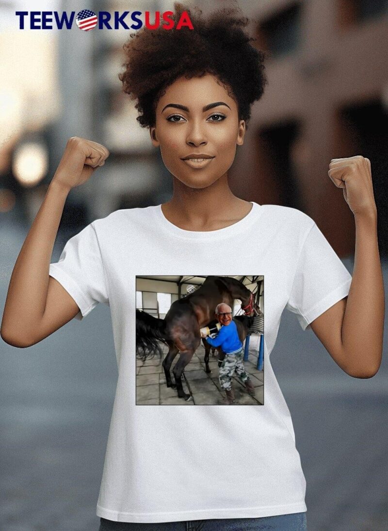 Tim Walz had his stomach pumped because he drank too much horse semen women-t-shirt