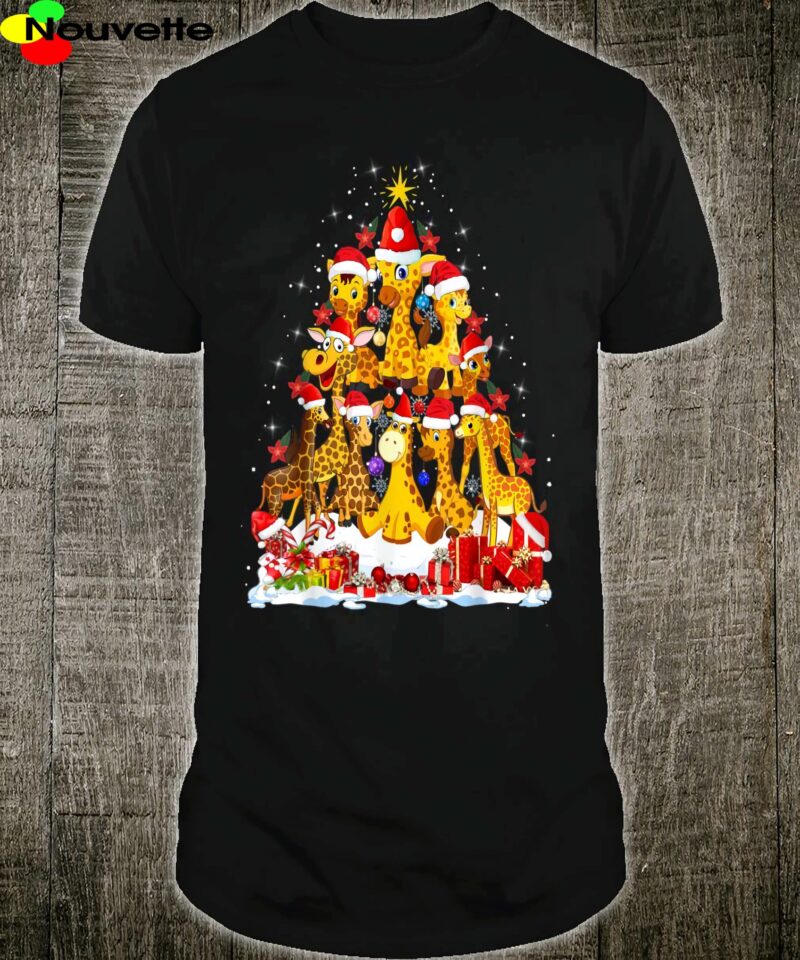 Giraffe Christmas Tree Shirt