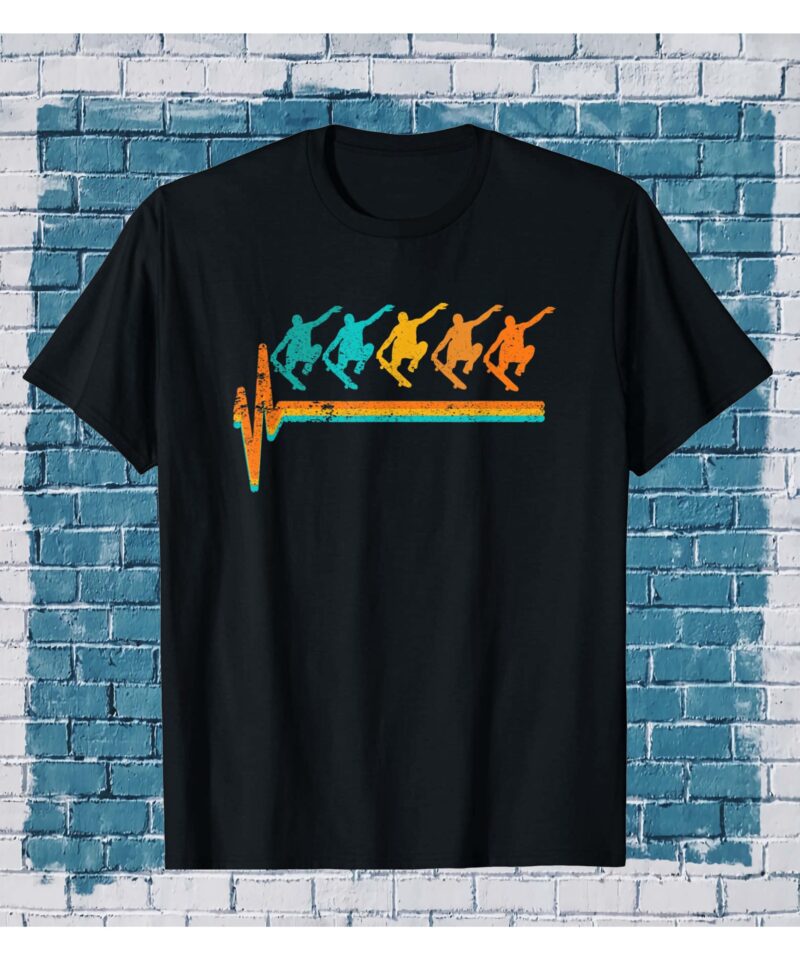 Skateboard Skater Heartbeat Love Shirt