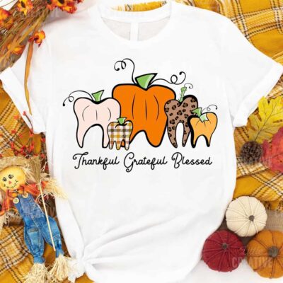 Thankful Grateful Blessed Teeth Shirt
