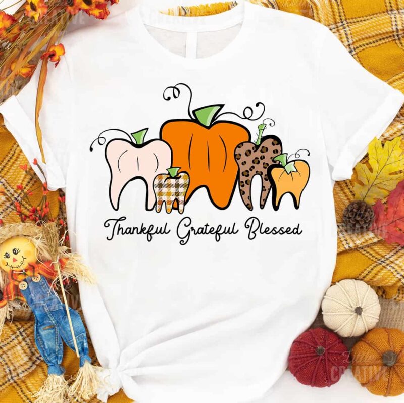 Thankful Grateful Blessed Teeth Shirt
