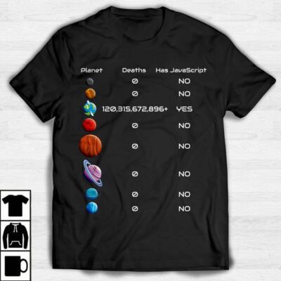 Planet Deaths Has Javascript Shirt