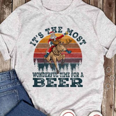 Santa It’S The Most Wonderful Time For A Beer Shirt