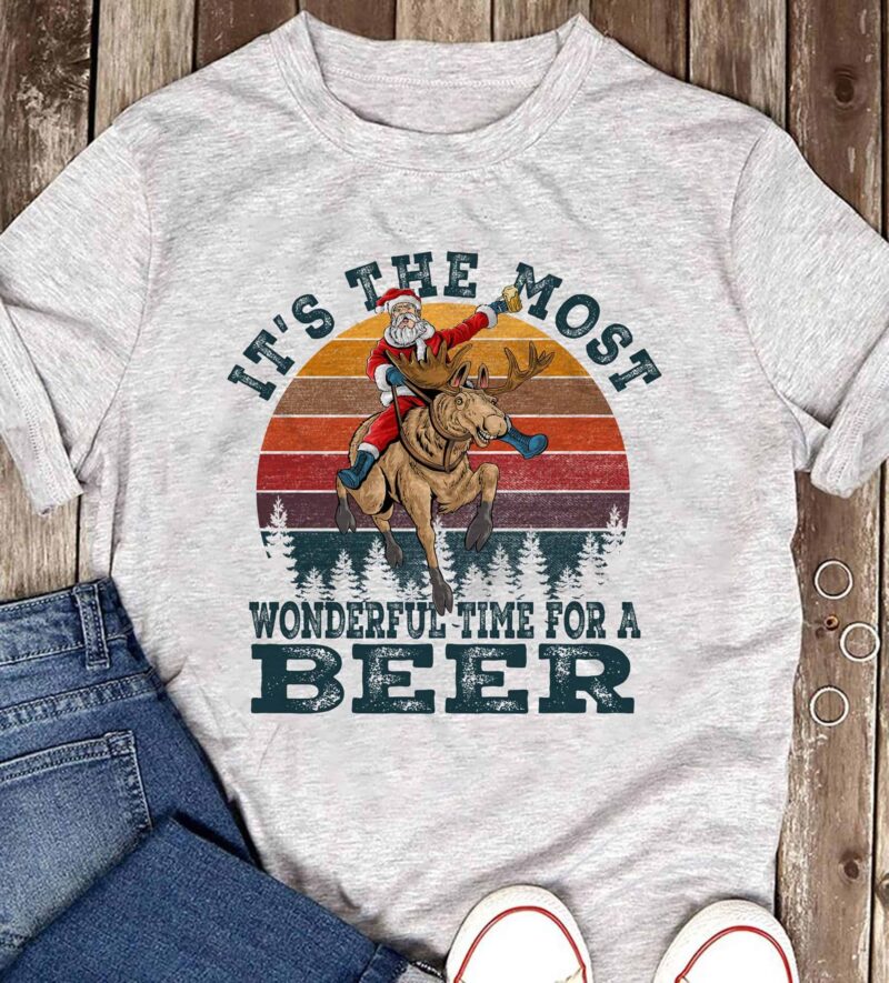 Santa It’S The Most Wonderful Time For A Beer Shirt
