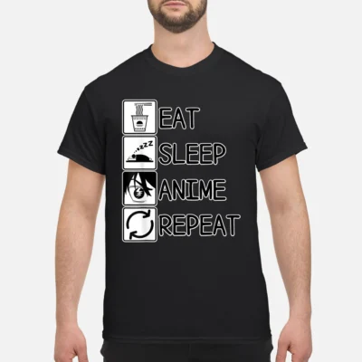 Eat Sleep Anime Repeat Shirt