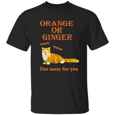 Orange Or Ginger Meow Meow Too Sassy For You Shirt