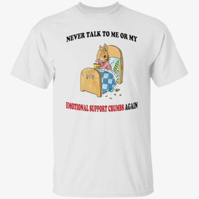 Rabbit Never Talk To Me Or My Emotional Support Crumbs Again Shirt